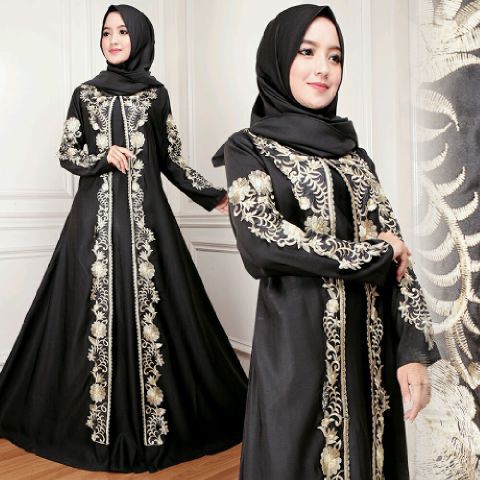 [Maxy Erika SW] maxy muslim wanita balotelly navy dan hitam