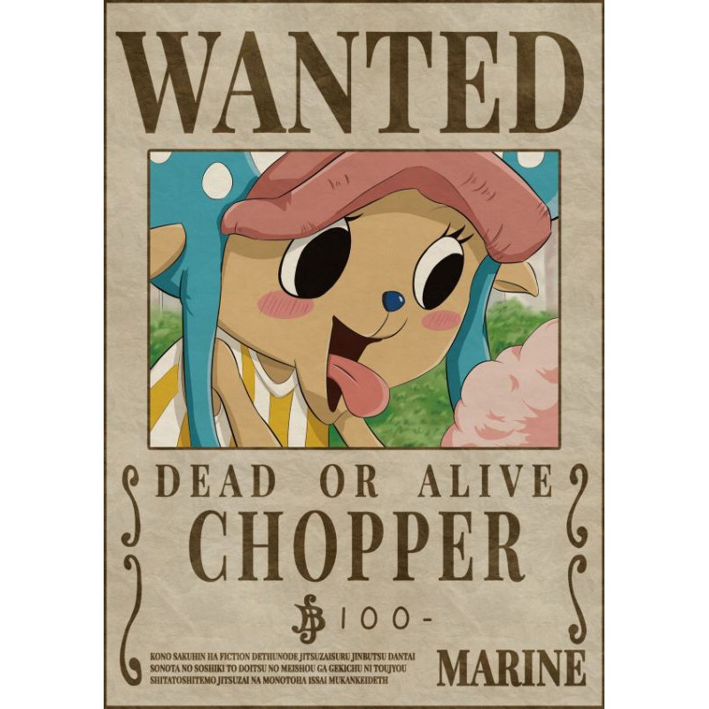 [BAYAR DITEMPAT] 1 Set Poster dan satuan Wanted One Piece-6