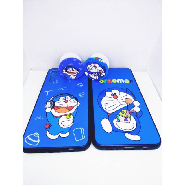 Softcase Fuze Fans Doraemon Plus Popsocket VIVO S1/V17 PRO/Z1 PRO/Y12 Y17/Y53 2017/Y71/Y91/Y91C