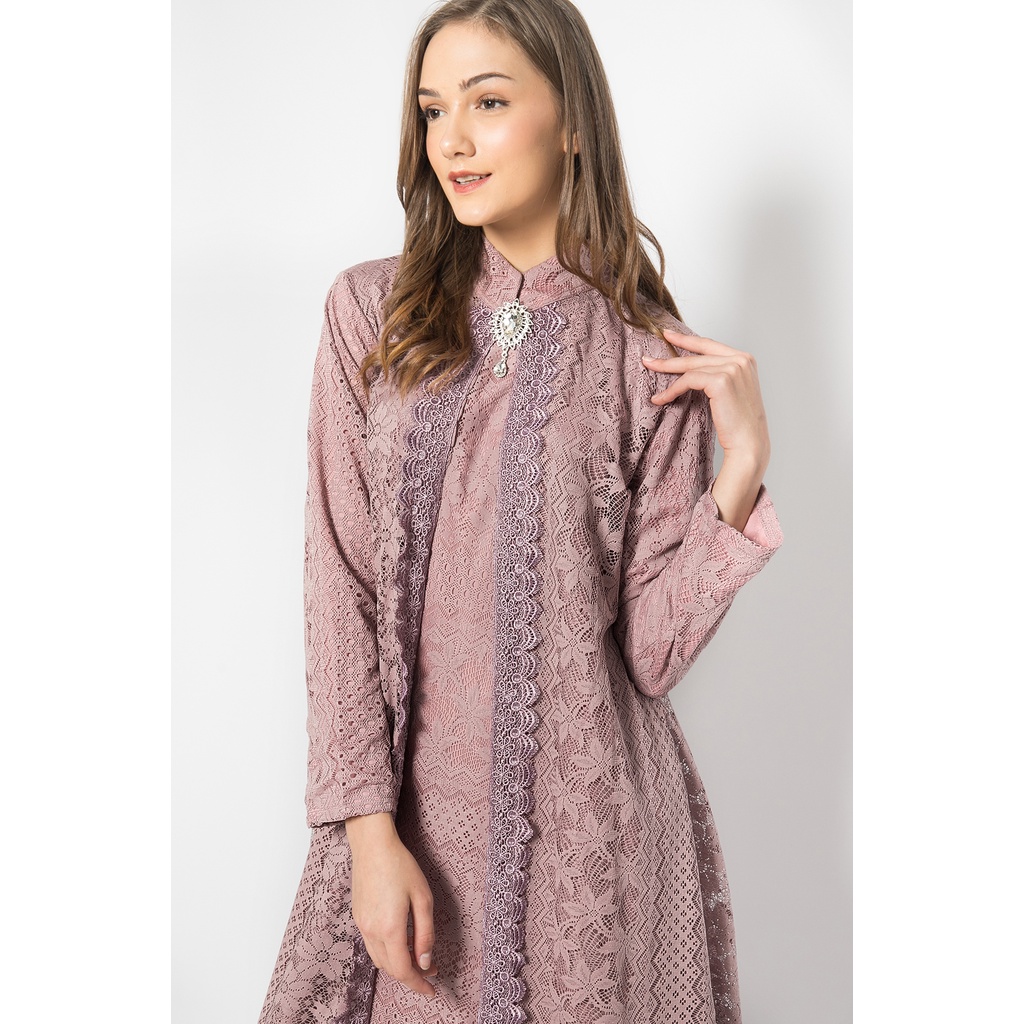 Pakaian Baju Wanita Dress Kaftan Brukat Busana Muslim Atasan terusan Wanita Mewah Oversize Allsize
