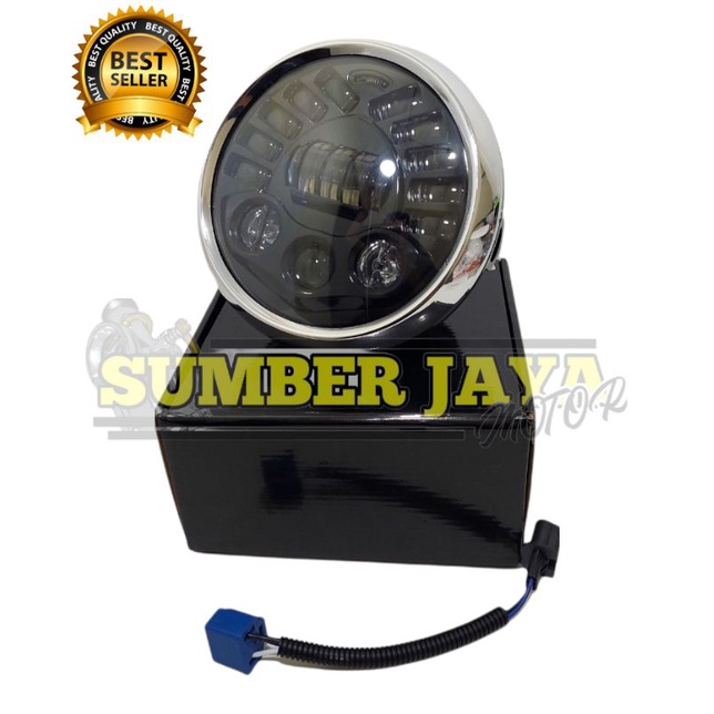 REFLEKTOR Lampu Depan Daymaker 19led 7inch Rx king Ninja Tiger Scorpio W175 Cb400-1