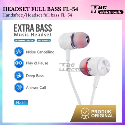 Headset Handsfree Stereo Bass Earphone FL-17 Earphone Headset