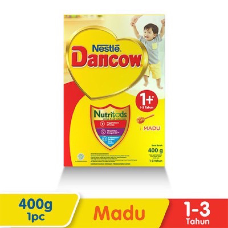 Susu Formula Dancow 1+ Nutritods Madu 400gram Exp 2023