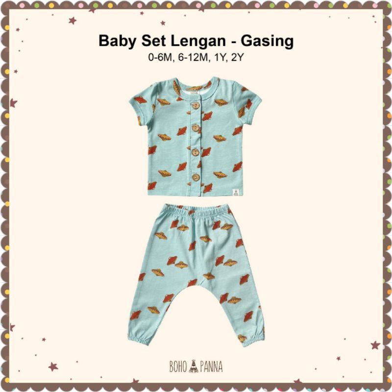 BOHOPANNA - Baby Set Lengan Print / Motif (Setelan Bayi Anak)