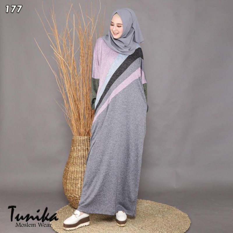 Gamis bahan kaos korea