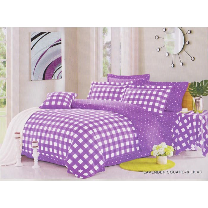 Bedcover Set Sprei LV Katun Jepang 160x200x30 & BC 240x240 LV-314-8