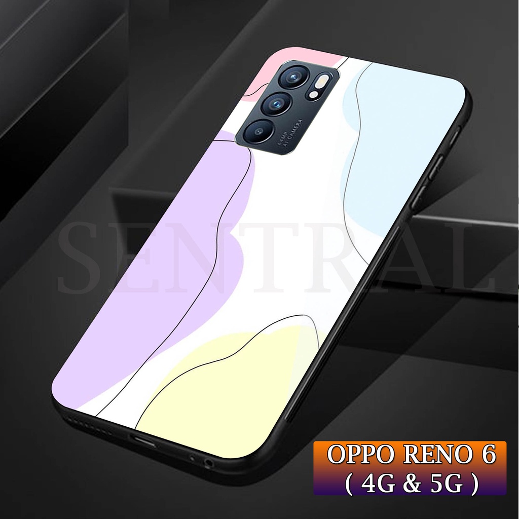 Softcase Glass Kaca OPPO RENO 6 (4G/5G) - Casing HP OPPO RENO 6 (4G/5G) [ S60 ].