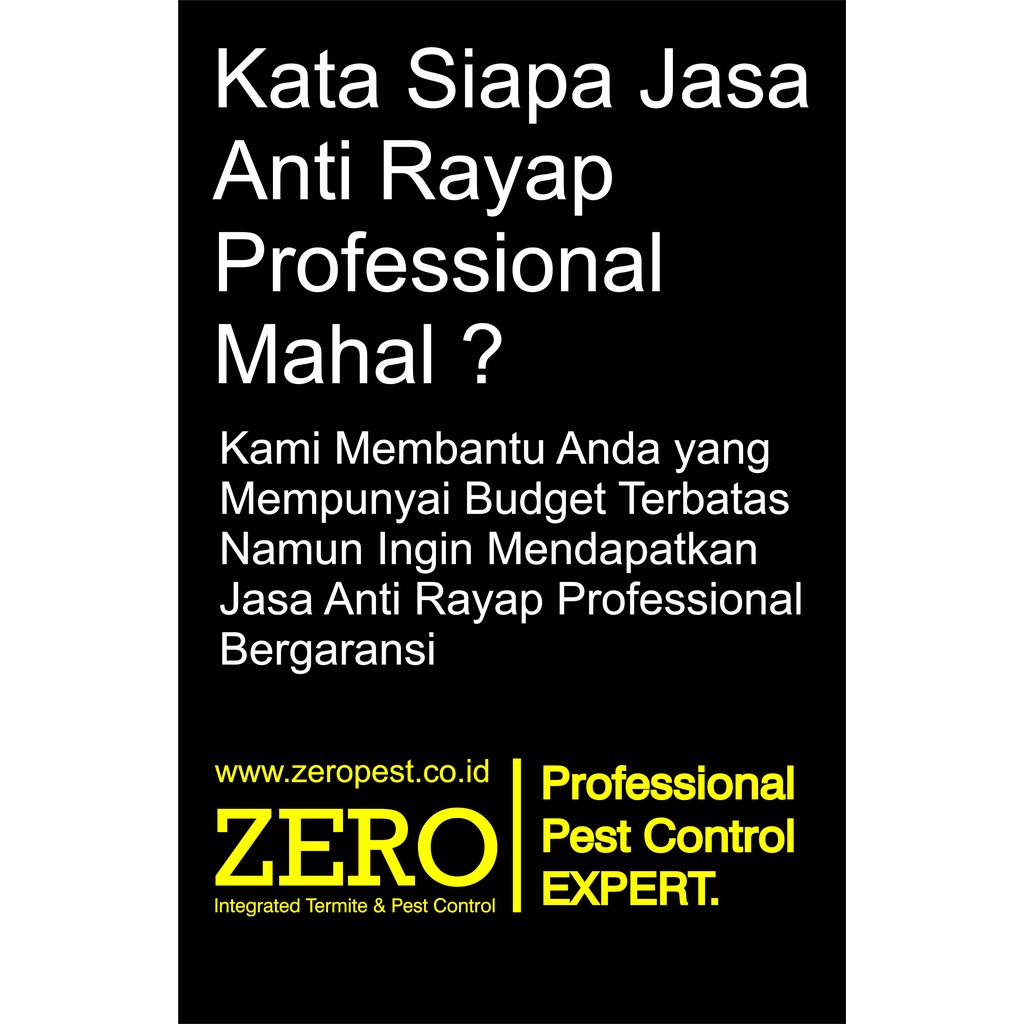 Jasa Anti Rayap Murah Professional Bergaransi (ZERO Integrated Termite & Pest Control)