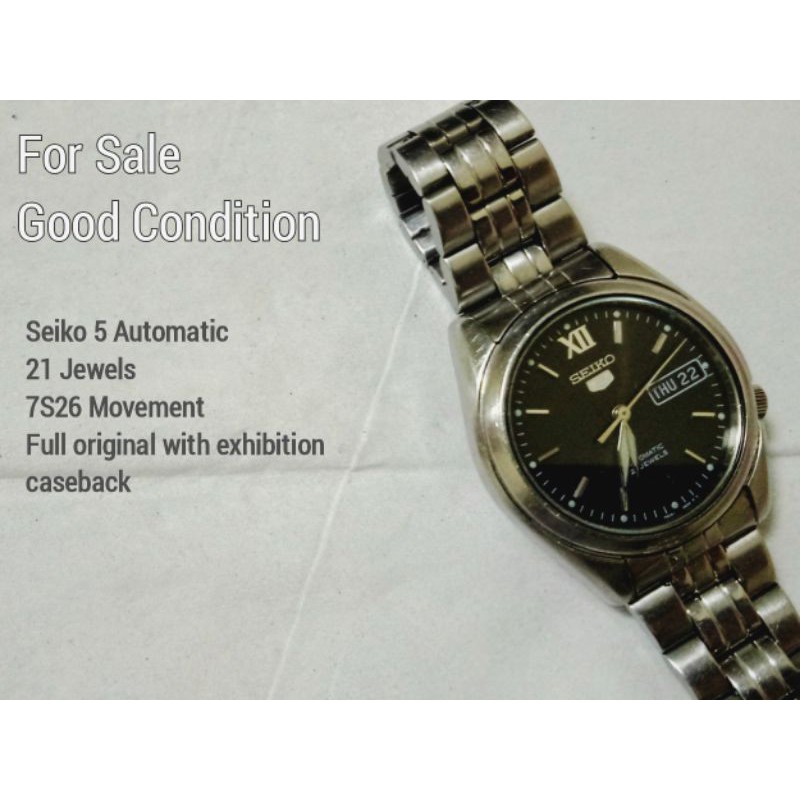 ✅COD JAM SEIKO 5 AUTOMATIC 7S26-01V0 A4 ORIGINAL (PRELOVED)