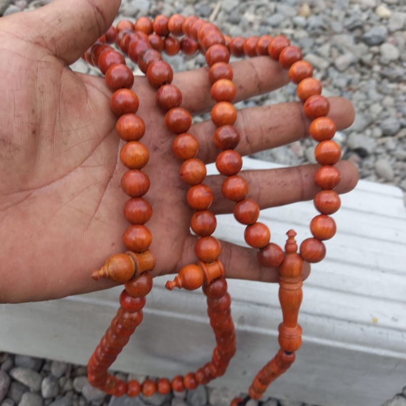 Tasbih secang asli 10mm tasbih secang merah asli tasbih galih secang