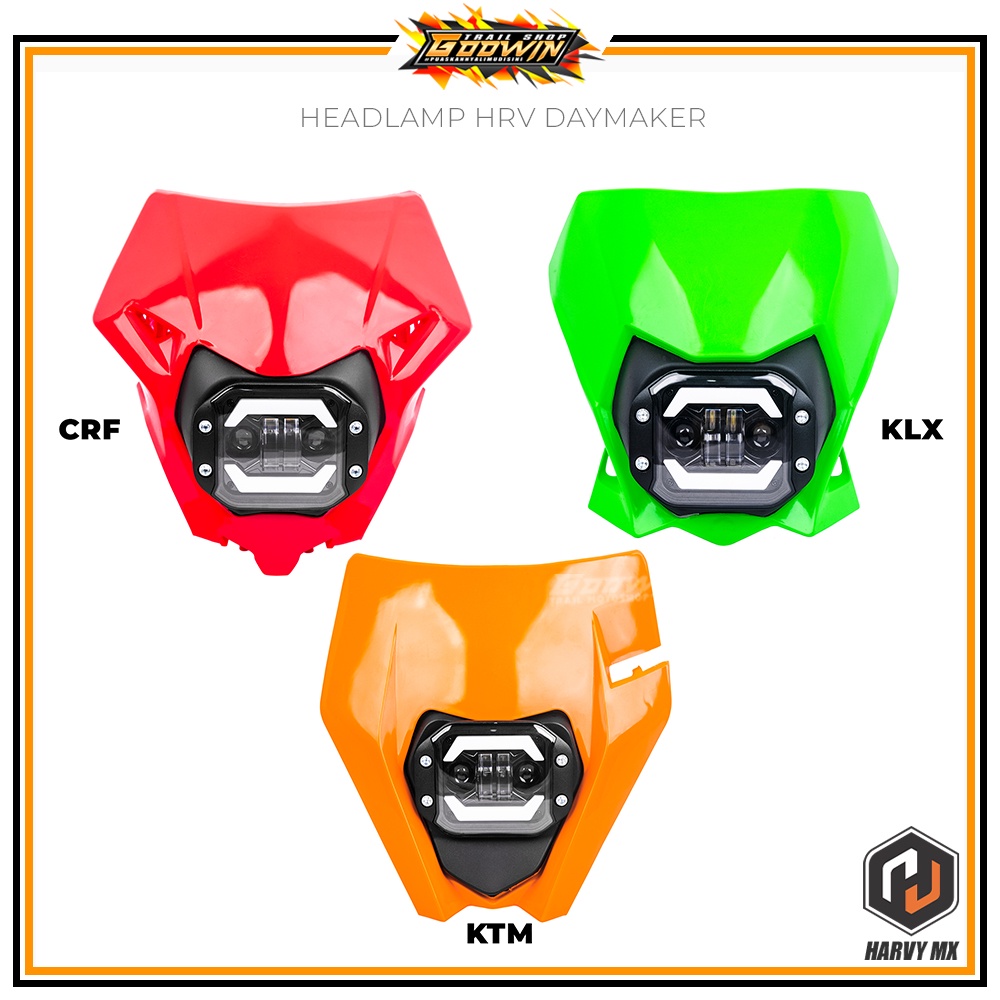 Reflektor Headlamp LED DAYMAKER HRV Lampu Depan LED CRF 150L KLX BIGFOOT DTRACKER NEW KTM 250