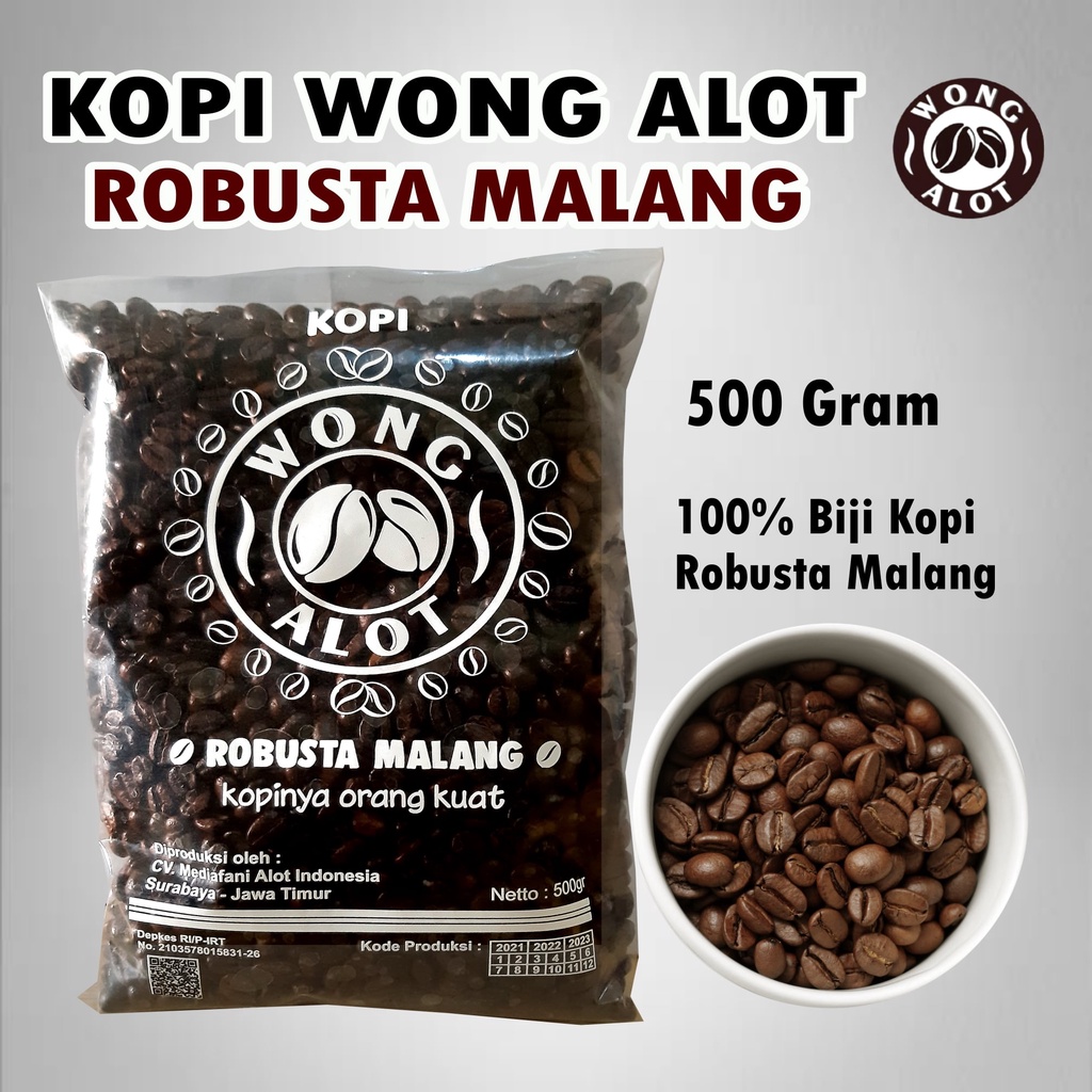 

Biji Kopi Robusta Wong Alot 500 gram Malang