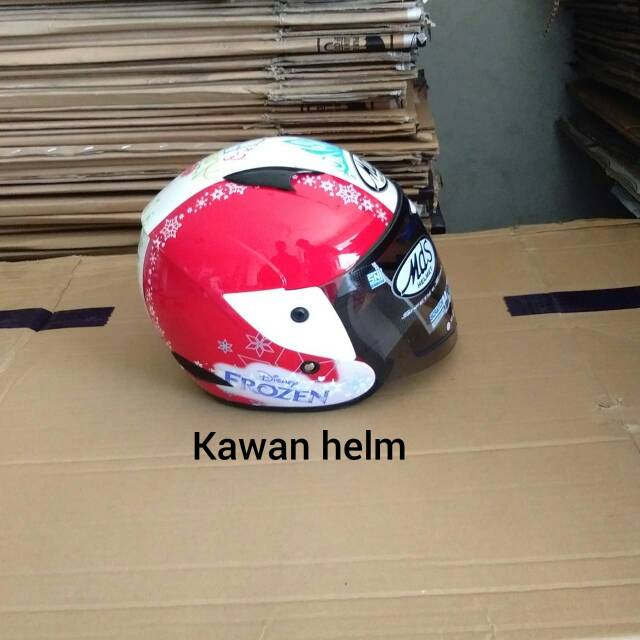 helm mds anak frozen red ongkir 1kg fullbox