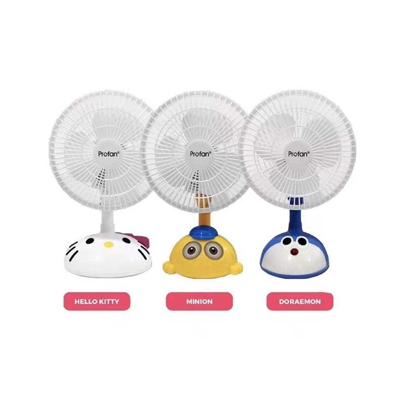 KIPAS ANGIN MEJA DUDUK DORAEMON 8&quot; KENCANG DESK FAN 8 INCH SWING KIRI KANAN