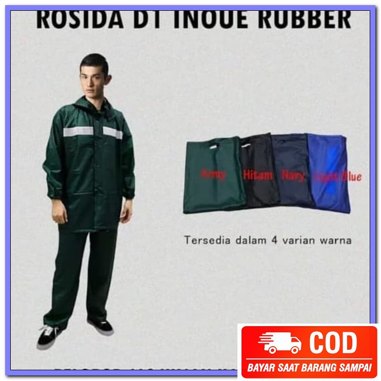 Jas Hujan Pria Dewasa Tebal Keren Setelan Pinguin Original Plevia VR980 Jas Hujan Rosida Karet Jak