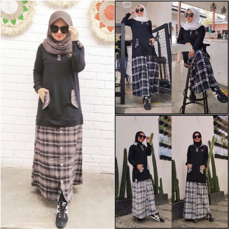 Set Rok Sandria Dress ANGGHEAN Original