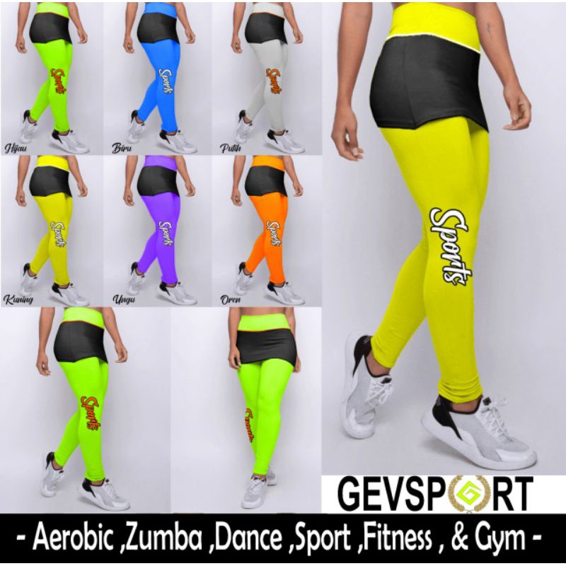 Pakaian senam aerobic / zumba / legging / gevsportwear / baju senam