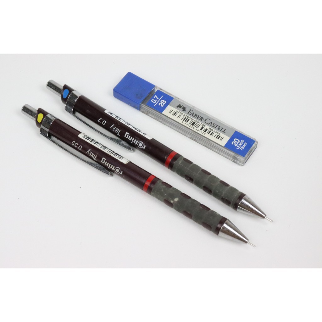 Rotring Tikky Pensil Mekanik 0,35 dan 0,7 Free Isi Pensil Mekanik 2B Faber Castell 0,7 - Preloved