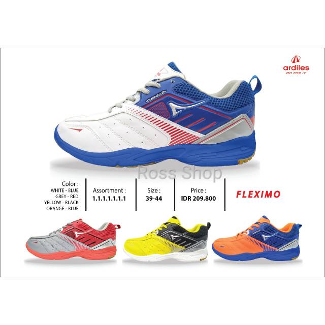 Sepatu Badminton ORIGINAL Ardiles Fleximo size 39-44