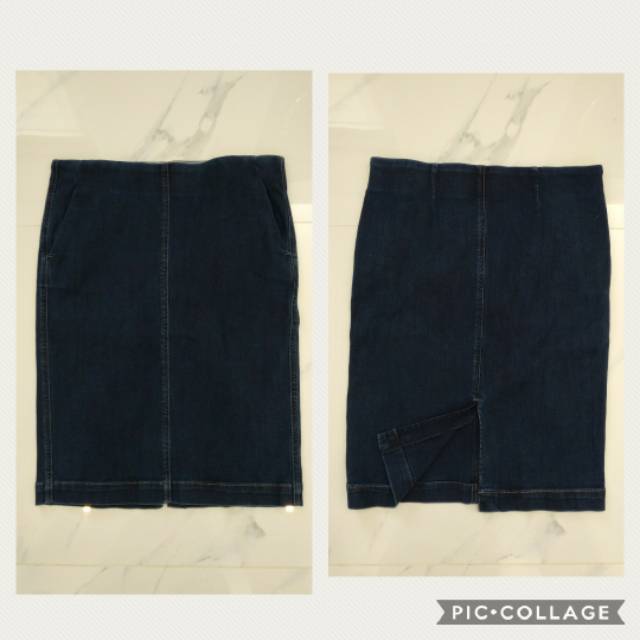 Rok Jeans Midi Loft Stretch