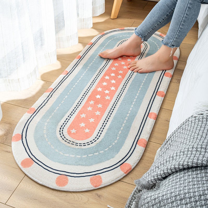 Oval Carpet / Karpet Keset Panjang Lembut Bulu Tebal Halus Anti Slip