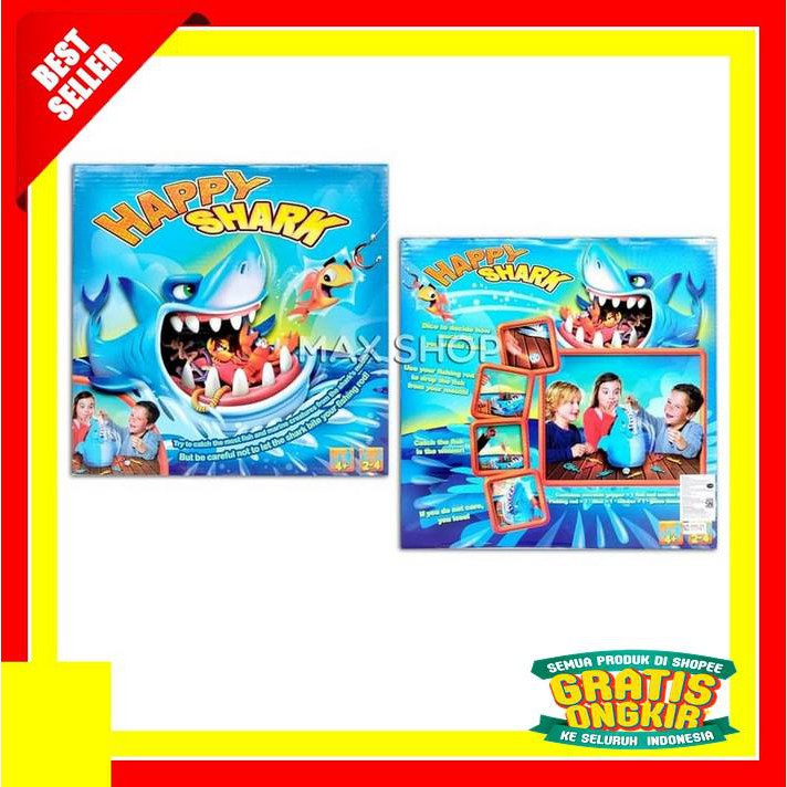 HAPPY SHARK - MAINAN GAME KELUARGA - IKAN HIU - GAME SERU MAINAN ANAK DISKON