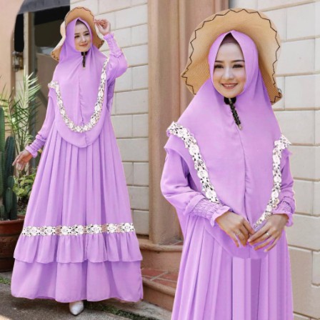 STOK LIMITED!! ABAYA ASHAFA FIT TO XL BAJU TERBARU ABAYA PUTIH GAMIS IBU SYARI ORI - Hitam Barang