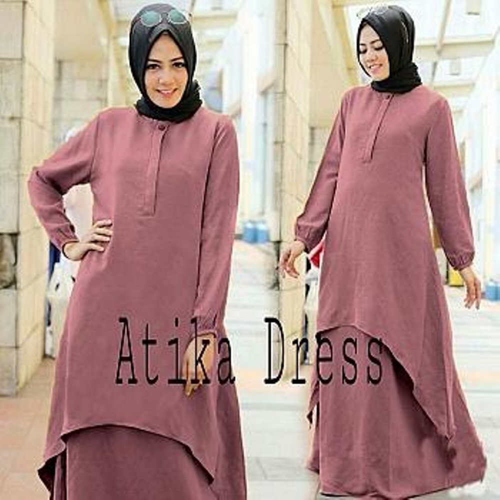 Baju gamis Busana muslim Maxi dress syari VC-Atika Dress