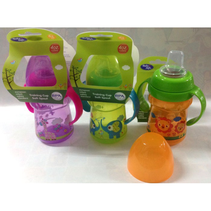 Baby safe training cup soft spout 125ml bpa free