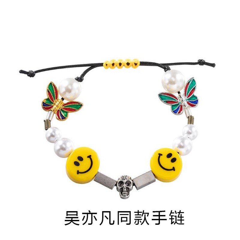 Asap Rocky Wu Yifan Walau Custom Hip-Hop Kalung Orang Tua P Gulung Kupu Cr Nio Wajah Sorridete