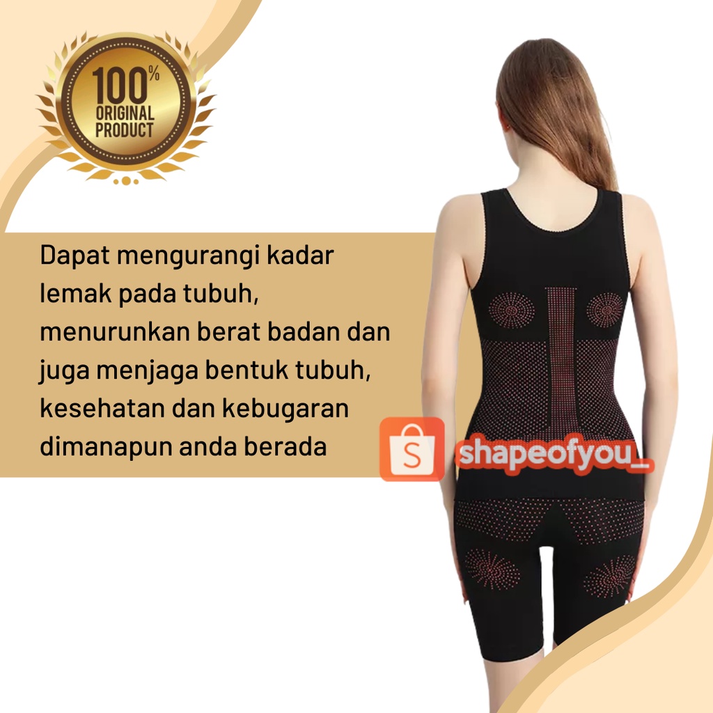 Slimming Suit 3 in 1 Baju Korset Celana Pelangsing Infrared MONALISA Made In Japan, Dapat 3 pcs