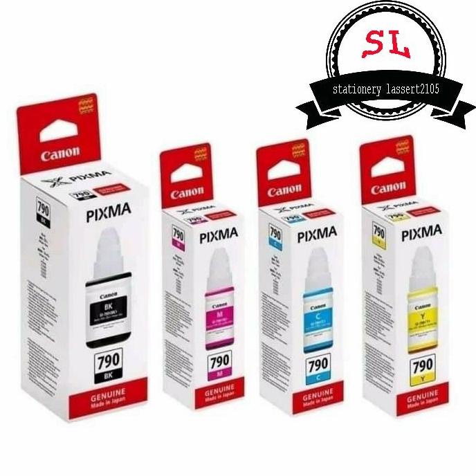 

Ink | Paket 1 Set Tinta Canon Gi-790 Original (B M C Y) For G1010 G2010