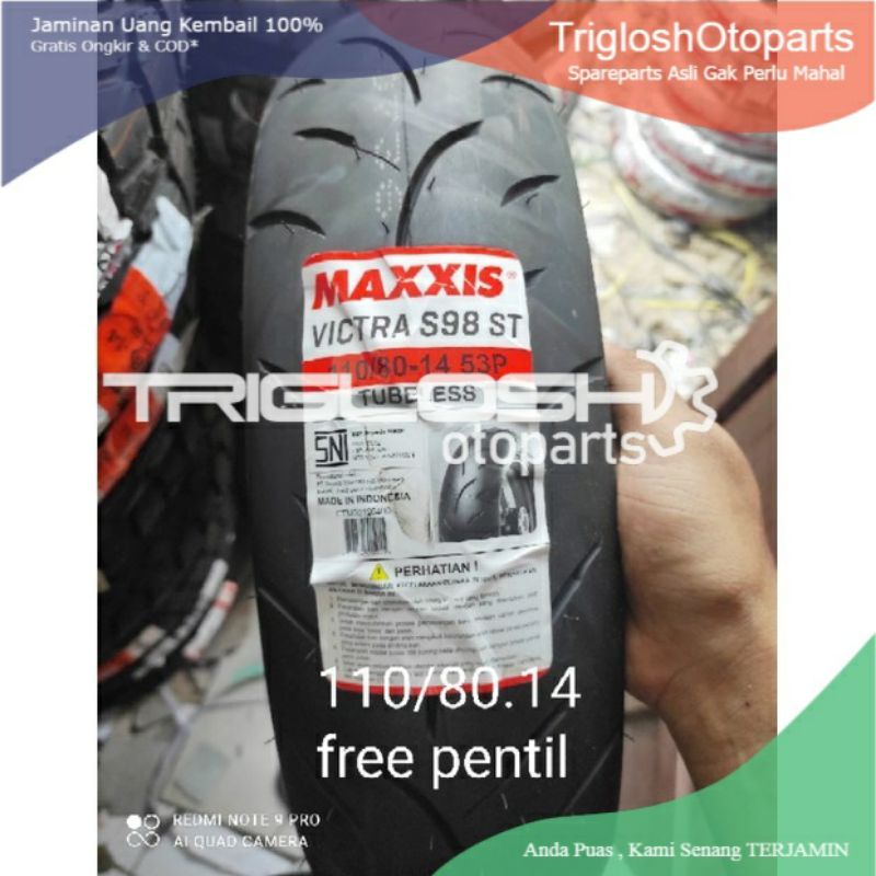 Baru Paket murah Ban Aerox Maxxis Victra 110/80 14 dan 140/70 14 depan belakang Gratis Pentil