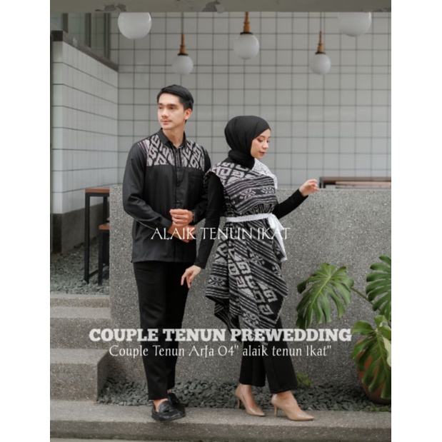 BAJU TENUN COUPLE ARFA 04 KEMEJA DAN DRESS TENUN ARFA