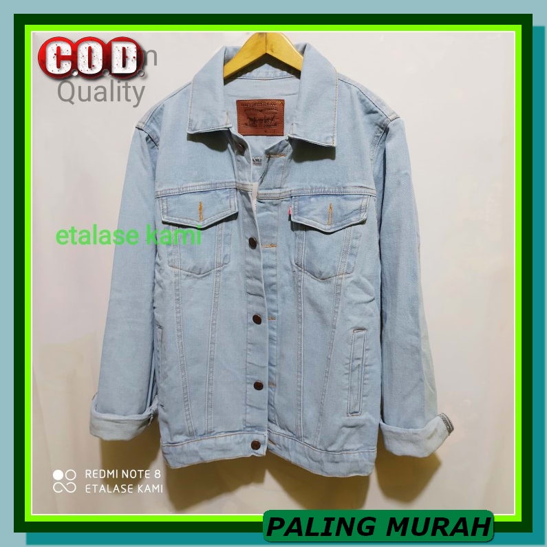 Jaket Pria Jeans Import Jackets Men Autumn Hooded Single Breasted UH517  Jacket Levis Denim Jeket Le