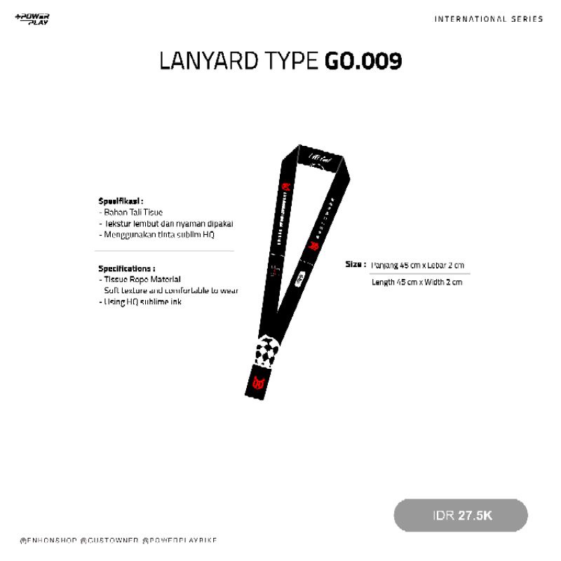 

LANYARD TYPE GO.009 - Lanyard Sepeda - Tali lanyard