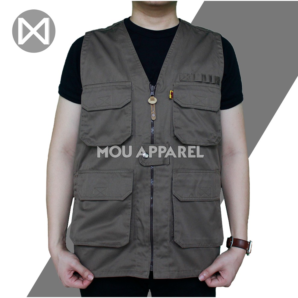 Rompi Outdoor Casual Pria Polos Kanvas Vest Gunung Tactical Lapangan Cowo Jaket Cargo Motor Cowok Dewasa Hitam Murah Zoo Keeper K3 Ojol Grab Gojek Relawan Anis Baswedan Jumbo Katun Jeans Parasut Rajut Knit Army Korea KPU Anak Anti Air Angin Touring Import