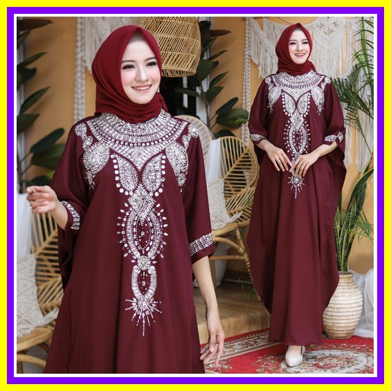 Baju Gamis Dress Kaftan Pesta Lebaran Hari Raya Dress 2022 Kondangan Hajatan Lamaran Muslim Ramadhan