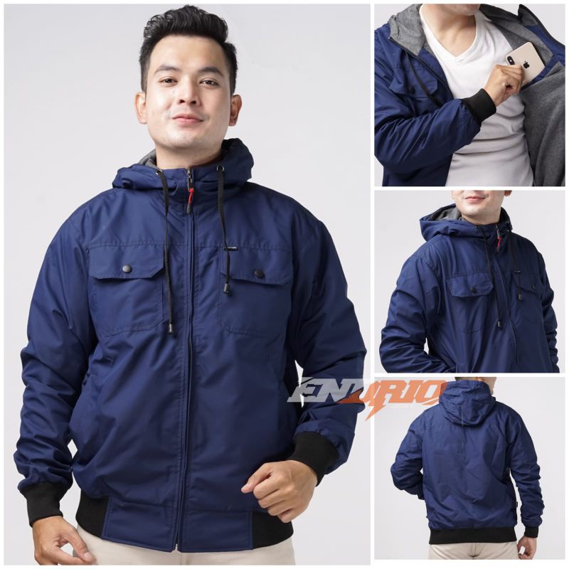 JAKET PRIA PARASUT SIMPLE POLOS CASUAL COWOK HOODIE WATERPROOF ANTI AIR DISTRO OUTDOOR PARASIT