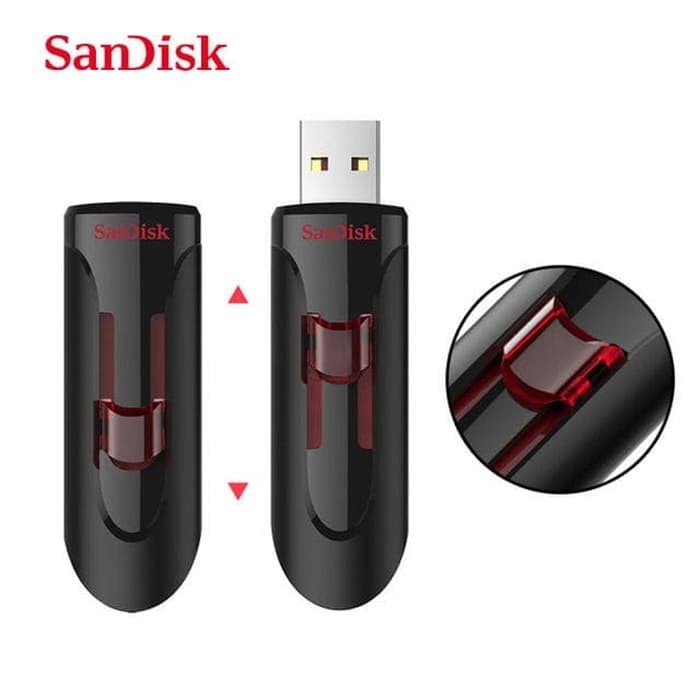 Sandisk Cruzer Glide Usb 3.0 Flashdisk 32gb 64gb 128gb 256gb 512gb