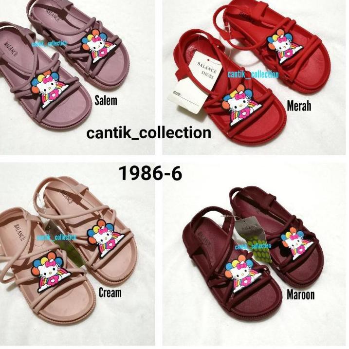 『fast』 Sandal Gladiator Anak Perempuan Tali Silang Balance 1986-6 / Sandal Anak Cewek Balance hallo