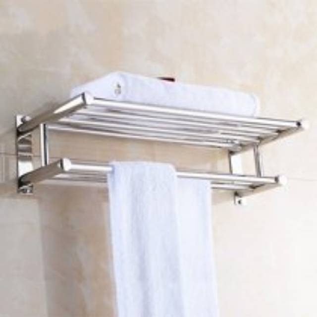 Rak handuk 2 susun stainless 60cm