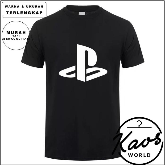 KAOS DISTRO PREMIUM ps logo besar BAJU GAME PLAYSTATION BAJU GAM