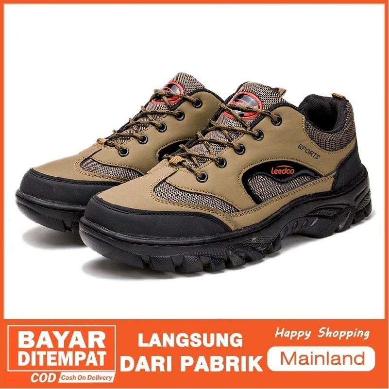 Mainland Sepatu Gunung Hiking Pria Casual Sneakers Olahraga Outdoor Tahan Air MH204