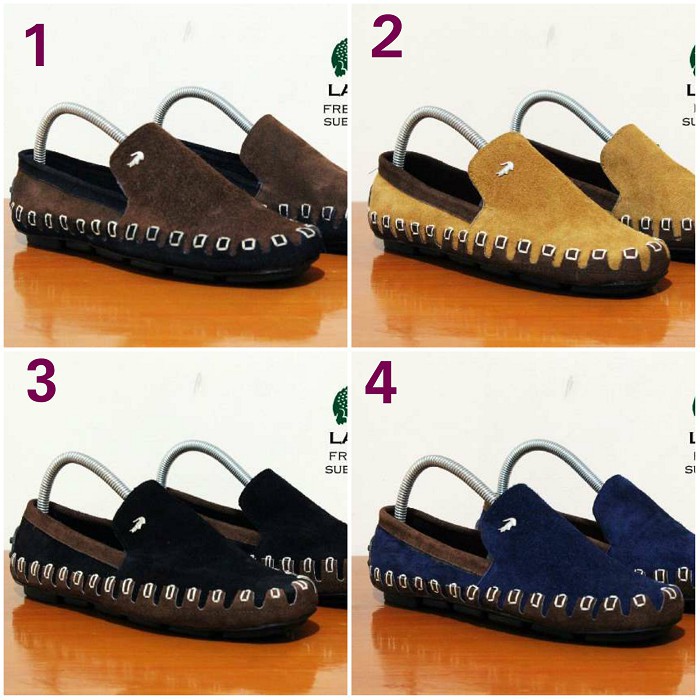 sepatu pria slop crocodile suede