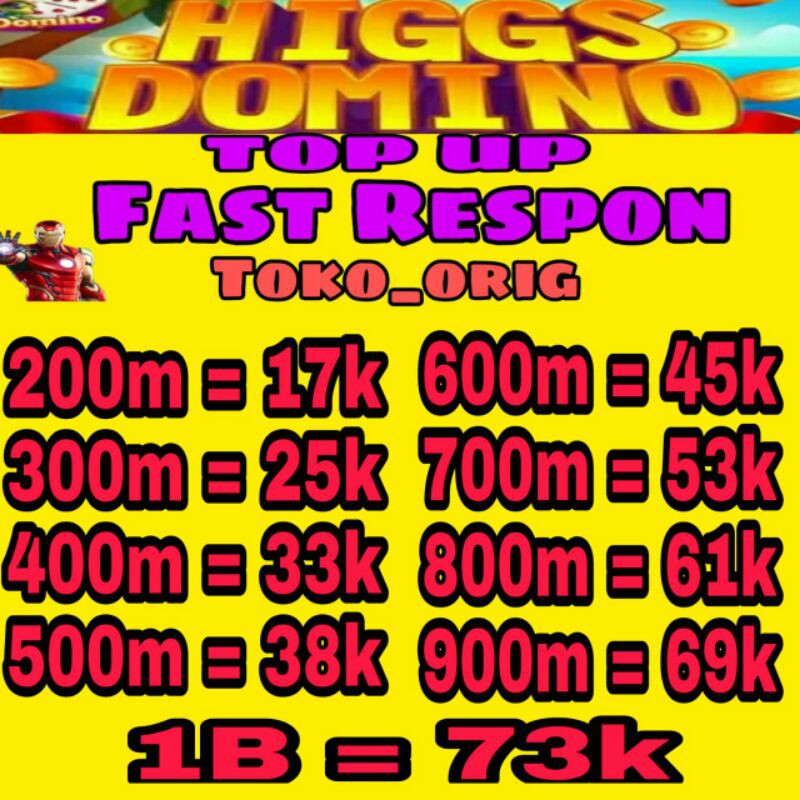 PROMO BESAR CHIP HIGGS DOMINO ISLAND KOIN HIGGS DOMINO ECERAN  Shopee