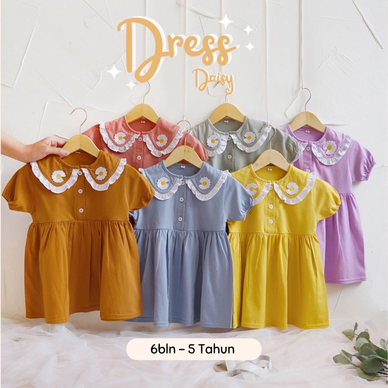 [TERLARIS] DAISY DRESS | BAJU ANAK PEREMPUAN DRESS ANAK LUCU MURAH 1-5 TAHUN