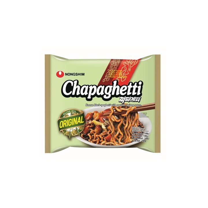 

Nongshim Chapaghetti 140gr - Korean Black Spaghetti With Roasted Jjajang Sauce