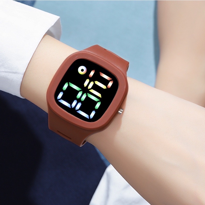 (GPW) COD Jam Tangan Digital Wanita Pria Tahan Air Fashion Watch LED Tampilan Layar Besar Dengan Font Warna-warni M139