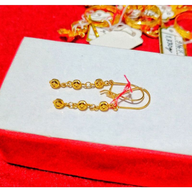 anting cantik emas asli Malaysia kode 916%